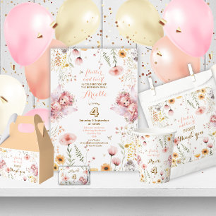 Pastel Fairy floral garden tea party birthday Invitation
