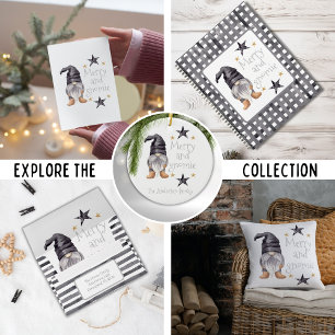 Cute Farmhouse Winter Gnome Christmas Return Address Label