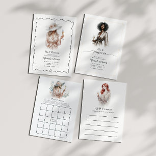 Elegant PJs & Prosecco Bridal Shower Advice Card