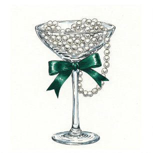 Pearl and Bow Bridal Shower Invitation