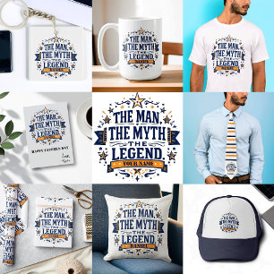 The Man The Myth The Legend   Custom Father's Day Tie