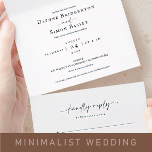Modern Photo Minimalist Elegant Wedding Invitation