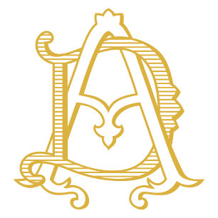 AD or DA Monogram Vintage Wedding Invitations