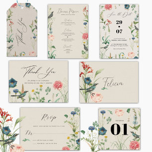 Secret Garden WildFlowers Table Number Return Address Label