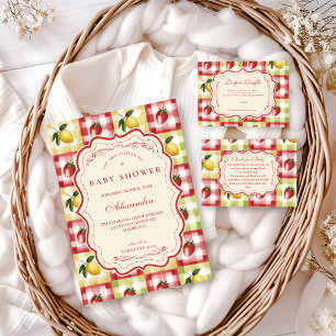 Lemon Berry Picnic Diapper Raffle Enclosure Card