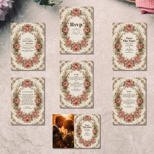 Victorian Royal Elegance Wedding Save The Date