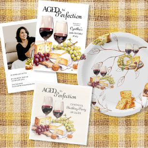 Aged to Perfection Wine and Cheese Birthday Party  Coffee Mug