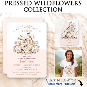 Pressed Flowers Wildflowers Name Cottagecore Bella T-Shirt