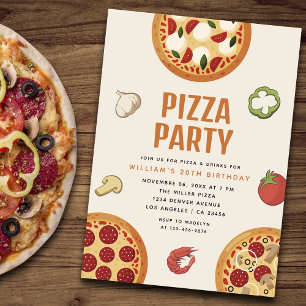 Modern & Italian Any Occasion Pizza Party Square Sticker