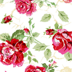 Red rose floral classic print dog of honour announcement