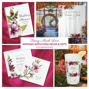 Modern Magenta White Florals Green Regarding Gifts Enclosure Card