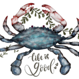 Beautiful Blue Crab Art Design T-Shirt