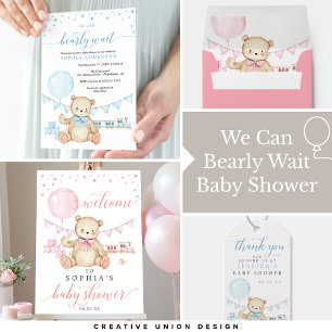 Teddy Bear Girl Book Request Baby Shower Card