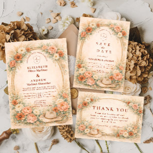 Western Ranch Romance Wedding Save The Date