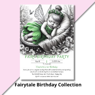 Enchanted Woodland Princess Baby Shower Fairytale  Invitation