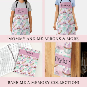Personalized Kids Apron Pastel Baking Crew Mom Me