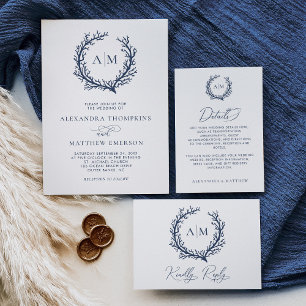 Coral Reef Nautical Wedding Details Enclosure Card