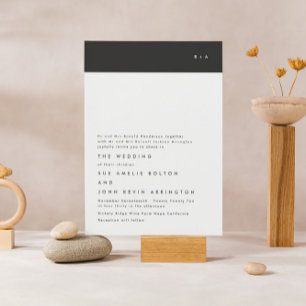 Modern Black Terracotta Budget Wedding Invite