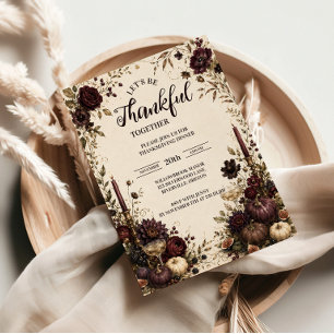 Moody Candlelit Thanksgiving Dinner Menu