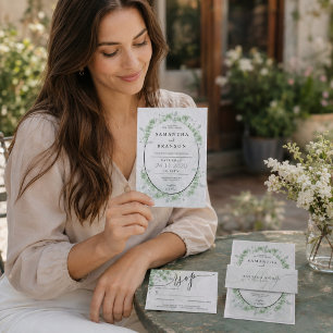 Botanical Eucalyptus Greenery Boho Tropic Plant Return Address Label