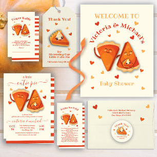 Little cutie Pumpkin Pie Autumn Baby shower Classic Round Sticker