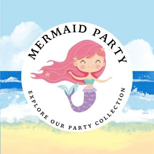 Mermaid Pink Purple Birthday Party Invitation