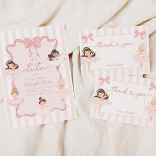 Tutu Cute Girls' 2nd Ballerina Birthday Invitation