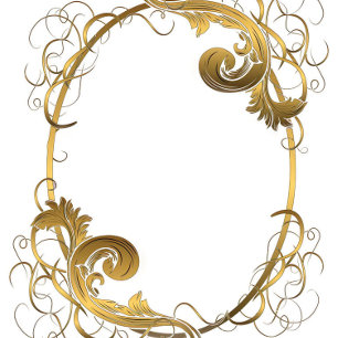 Simple White Gold Ornament Couples Shower Invites