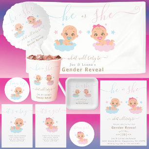 Team Boy, Baby Boy Blue Gender Reveal Classic Round Sticker