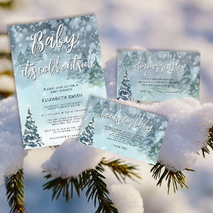 Winter Forest Baby Shower Sticker