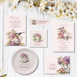 Love is Brewing Tea Party Bridal Shower  Label Return Address Label