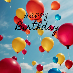 Sky High Celebrations: A Burst of Birthday Wishes Invitation