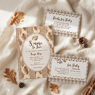 S'more to Love Rustic Gingham Baby Shower  Napkin