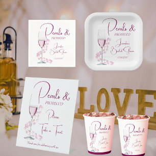 Pearls and Prosecco Elegant Bridal Shower Banner
