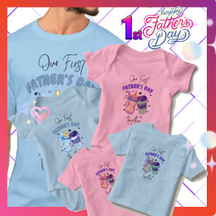 First Father's Day Together Matching outfit / Blue Baby Bodysuit