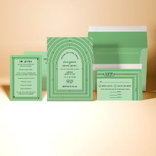 Retro Vintage Inspired Pale Green Wedding Enclosure Card