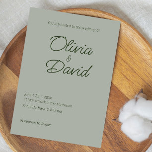 Elegant Sage Green Wedding Classic Round Sticker