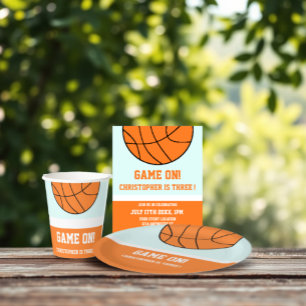 Basketball 3rd Birthday Invitation