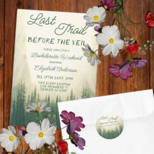 Last Trail Before The Veil Bachelorette Classic Round Sticker