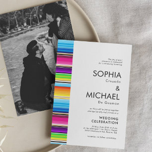 Serape Spring Stripes   Wedding Invitation 