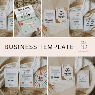 Retro Business Thank You Card