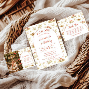 Blush Woodland Wild One Birthday Napkin