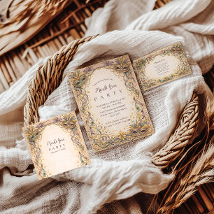 Elegant Ribbon Mask Mardi Gras Masquerade Napkin