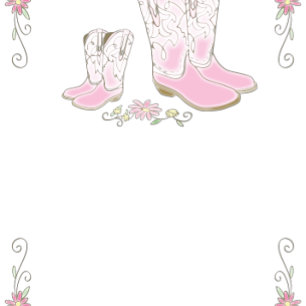 Cowgirl Baby Shower Country Western Pink Girl Invitation