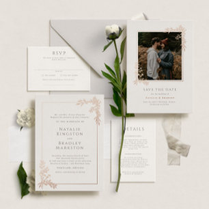Hamilton Portait Wedding Details Card