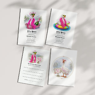 Silly Goose Lake Bachelorette Party Photo Thank You Card