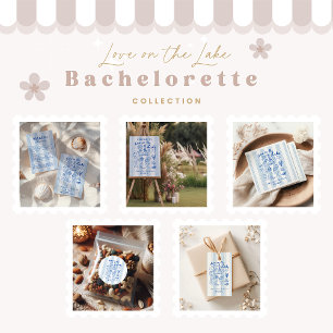 Love on the Lake Nautical Bachelorette Classic Round Sticker