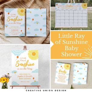 A Little Ray of Sunshine Baby Shower Invitation