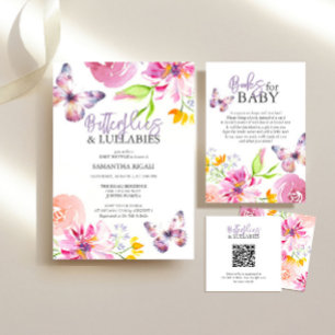 Babyshower Enclosure Cards Diaper Raffle Butterfly