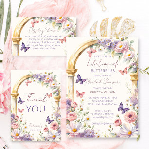 Lifetime of Butterflies floral qr gift registry Enclosure Card